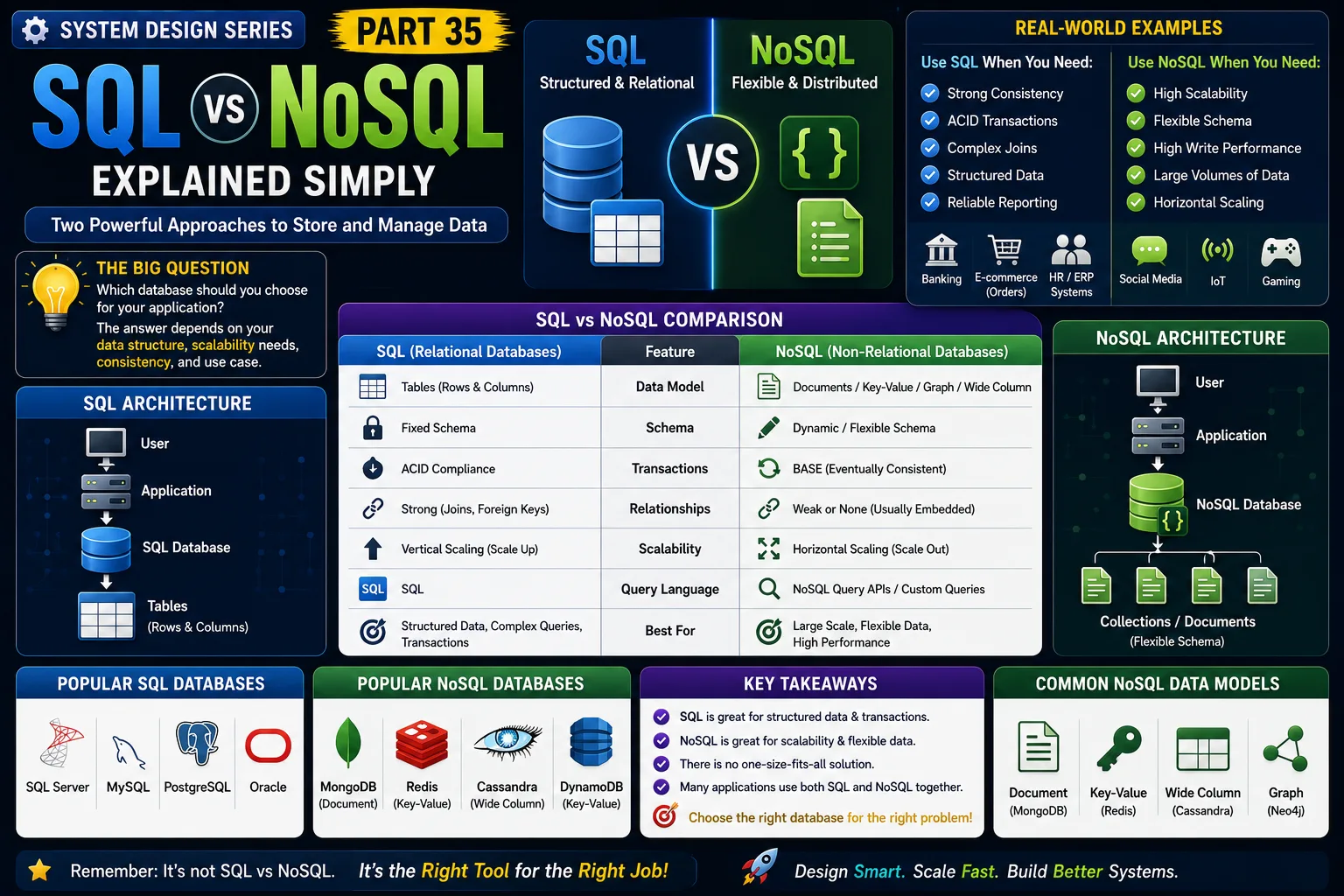 System Design Series: SQL vs NoSQL Explained Simply